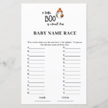 Halloween Baby Name Race Baby Showspiel