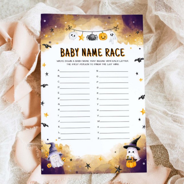 Halloween Baby Name Race Baby Showspiel (Von Creator hochgeladen)