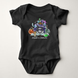 Halloween Baby Niedlich Cat Hexe Personalisierter Strampler