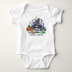 Halloween Baby Niedlich Cat Hexe Personalisierter Strampler