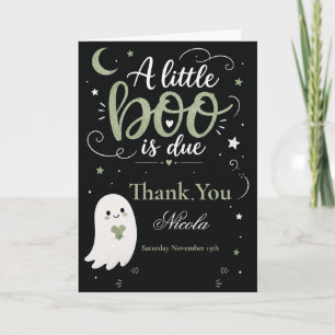 Halloween-Baby-Party-Einladung Dankeskarte