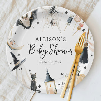 Halloween-Baby-Party Hexen-Papierteller Pappteller