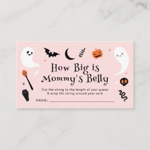 Halloween-Baby-Party Mädchen Wie groß ist ihr Bauc Begleitkarte