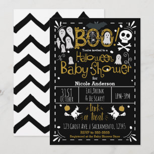 Halloween-Baby-Party Moderne Whimsical Handgezeich Einladung