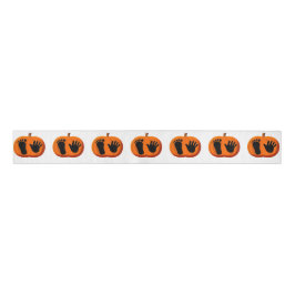 Halloween Baby Pumpkin Prints Ripsband