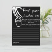 Halloween Baby Shooter First Year Bucket Game Card Einladung (Stehend Vorderseite)