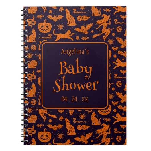 Halloween Baby Shooting Gift List Notebook Notizblock (Vorderseite)