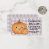 Halloween Baby Showbuchkarte Mitteilungskarte (Vorderseite/Rückseite Beispiel)