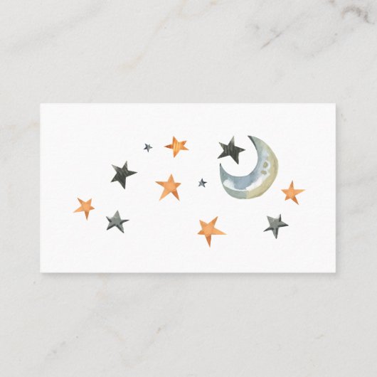 Halloween Baby Showbuchkarte Visitenkarte (Rückseite)