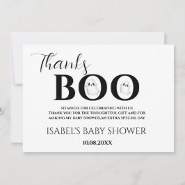 Halloween Baby Shower A Little Boo Thank You Card Dankeskarte