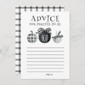 Halloween Baby Shower Advice für zukünftige Eltern Mitteilungskarte (Vorne/Hinten)