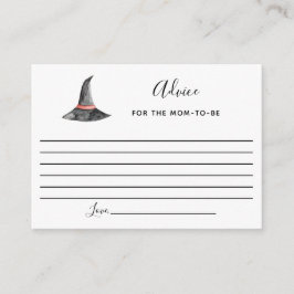 Halloween Baby Shower Advice Hexenhut niedlicher F Hinweiskarte