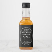 Halloween Baby Shower Baby Brewing Potion Alkoholflaschenetikett (Vorderseite)