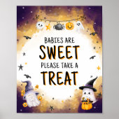 Halloween Baby Shower Babys sind süßes Zeichen Poster (Vorne)