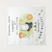 Halloween Baby Shower Begrüßungsband Wandteppich (Vorderseite (Horizontal))