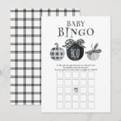 Halloween Baby Shower Bingo Game Mitteilungskarte (Vorne/Hinten)