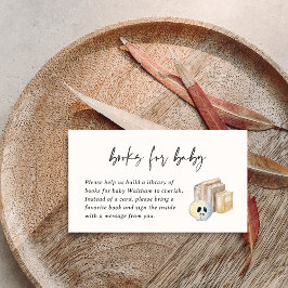 Halloween Baby Shower Book Request Enclosure Card Begleitkarte
