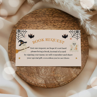 Halloween-Baby-Shower-Buchwunsch Begleitkarte