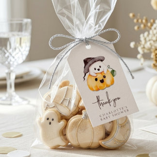 Halloween-Baby-Shower-Dankeschön Geschenkanhänger