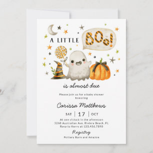 Halloween Baby Shower Einladung - Ein kleines Boo