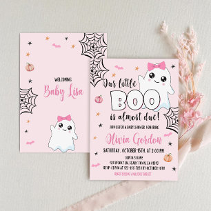 Halloween Baby Shower Einladung Niedlich Ghost Gir