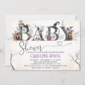 Halloween Baby Shower Einladung Template (Vorderseite)
