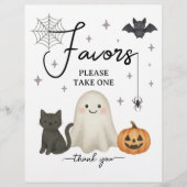 Halloween Baby Shower Favoriten Budget Flyer (Vorne)