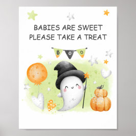 Halloween Baby Shower Fevor Sign Poster