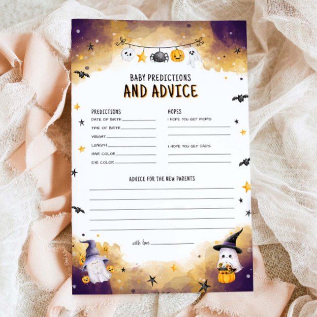 Halloween Baby Shower Game Baby Predictions Game (Von Creator hochgeladen)