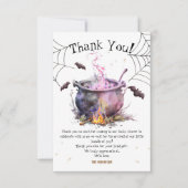 Halloween Baby Shower Girl Pink Danke (Vorderseite)