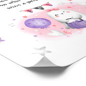 Halloween Baby Shower Girl Pink Game Schnuller Hun Poster (Ecke)