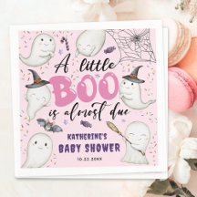 Halloween Baby Shower Girl Pink Little Boo Geister