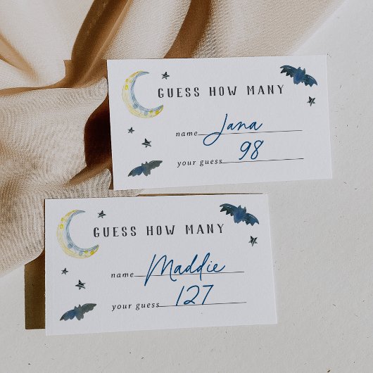 Halloween Baby Shower Guessing Game Card Begleitkarte