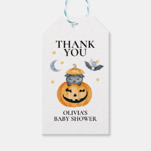 Halloween Baby Shower Jack-O-Lantern Pumpkin Gevor Geschenkanhänger