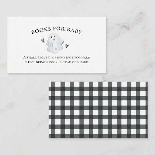 Halloween Baby Shower Kleine Bücher für das Baby Begleitkarte (Vorne/Hinten)