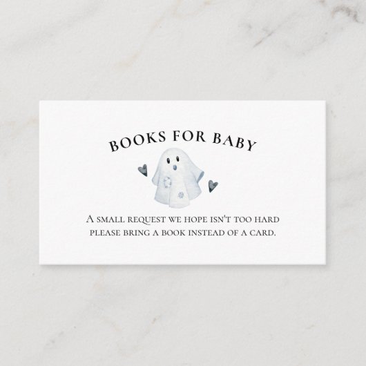 Halloween Baby Shower Kleine Bücher für das Baby Begleitkarte (Vorderseite)