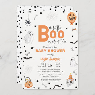 Halloween Baby Shower Little Boo Einladung