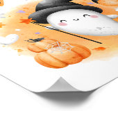 Halloween Baby Shower Little Boo Favor Sign Poster (Ecke)