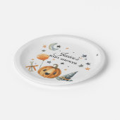 Halloween Baby Shower Little Boo Pappteller (Schrägansicht)