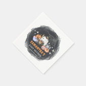 Halloween Baby Shower Little Boo Pumpkin Paper Serviette (Ecke)