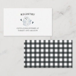 Halloween Baby Shower Little Boo Registry Begleitkarte