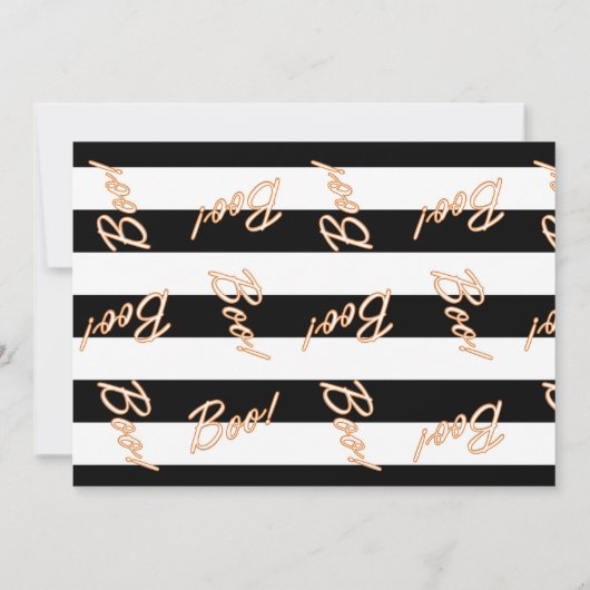 Halloween BABY SHOWER Moderne schicke Einladung (Rückseite)