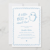 Halloween Baby Shower Niedlich Ghost Einladung (Vorderseite)