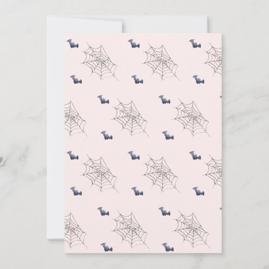 Halloween Baby Shower Niedlich Ghost Einladung (Rückseite)