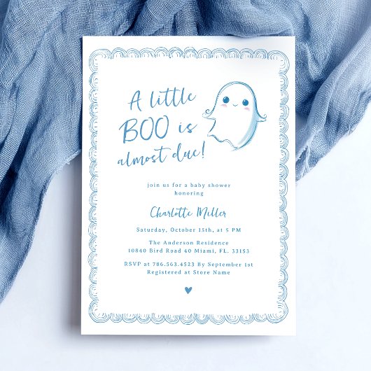 Halloween Baby Shower Niedlich Ghost Einladung