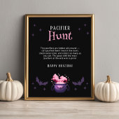 Halloween Baby Shower Pacifier Hunt Game Poster
