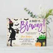Halloween Baby Shower Party Invitation Einladung (Stehend Vorderseite)
