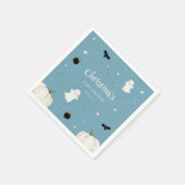 Halloween Baby Shower Pastel Blue Serviette (Ecke)