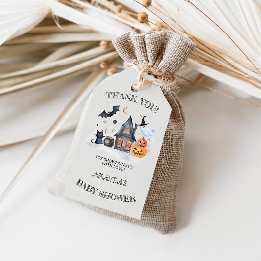 Halloween Baby Shower Pumpkin Danke Geschenkanhänger