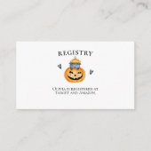 Halloween Baby Shower Pumpkin-Register Begleitkarte (Vorderseite)